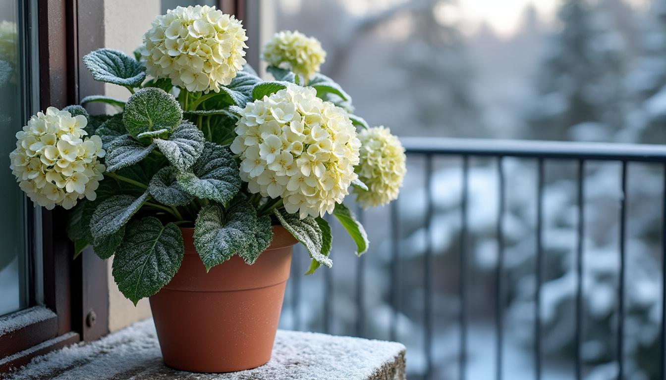 découvrez les conseils indispensables pour protéger vos hortensias en pot dès les premières gelées et assurer leur survie tout au long de l'hiver.