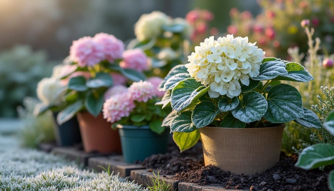 découvrez comment protéger vos hortensias en pot des premières gelées avec des gestes simples et efficaces pour qu'ils survivent à l'hiver et gardent toute leur beauté.