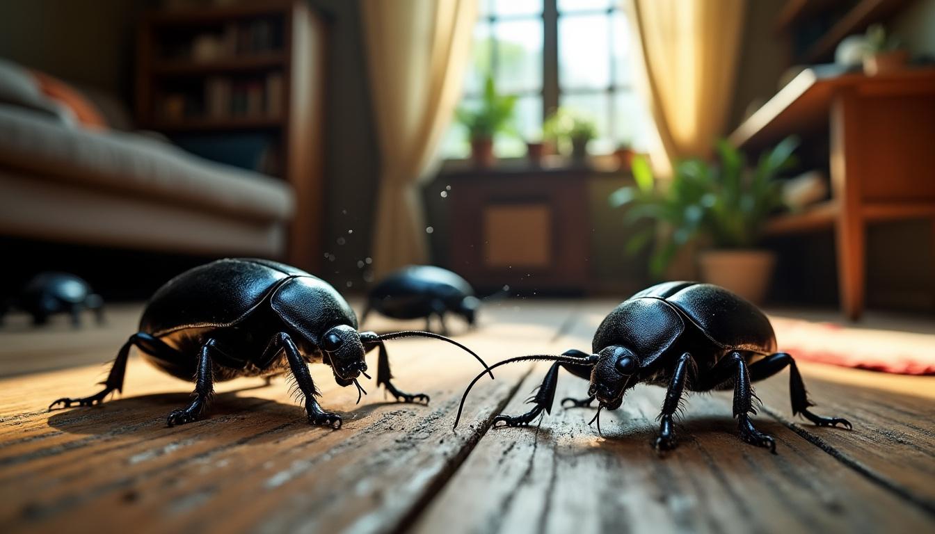 découvrez des méthodes efficaces pour éliminer les scarabées noirs de votre maison et protéger votre intérieur en toute sécurité.